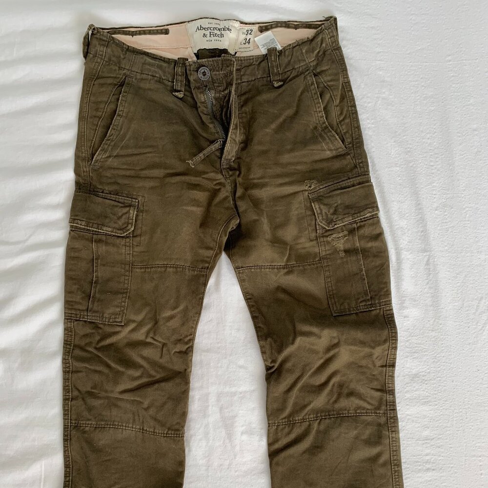 Abercrombie & Fitch Cargo Pants | Dark Olive Green | 32